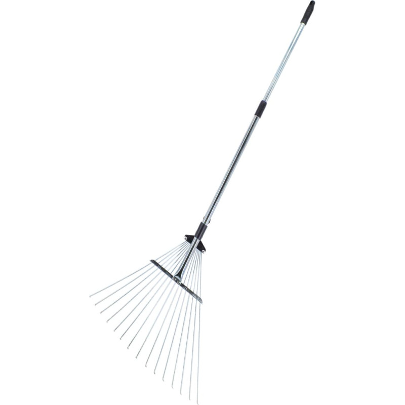 Awtools AW STAINLESS TELESCOPIC ADJUSTABLE LAWN RAKE 76-130cm