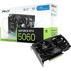 PNY GeForce RTX 5060 Dual Fan OC, graphics card DLSS 4, 3x DisplayPort, 1x HDMI 2.1