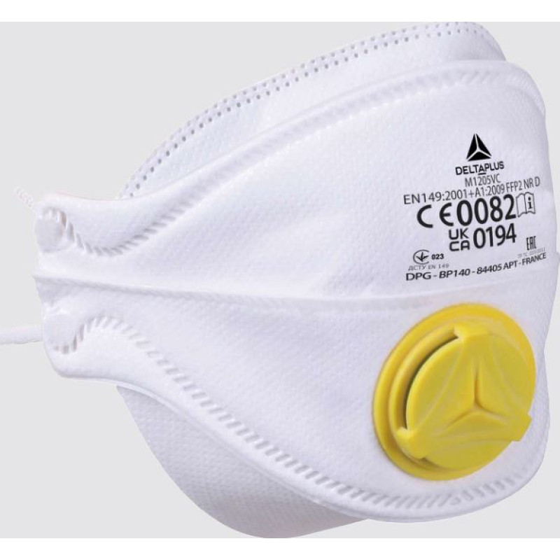 Delta Plus Vienreizlietojams respirators M1205VD, salokāms + vār FFP2, Delta Plus