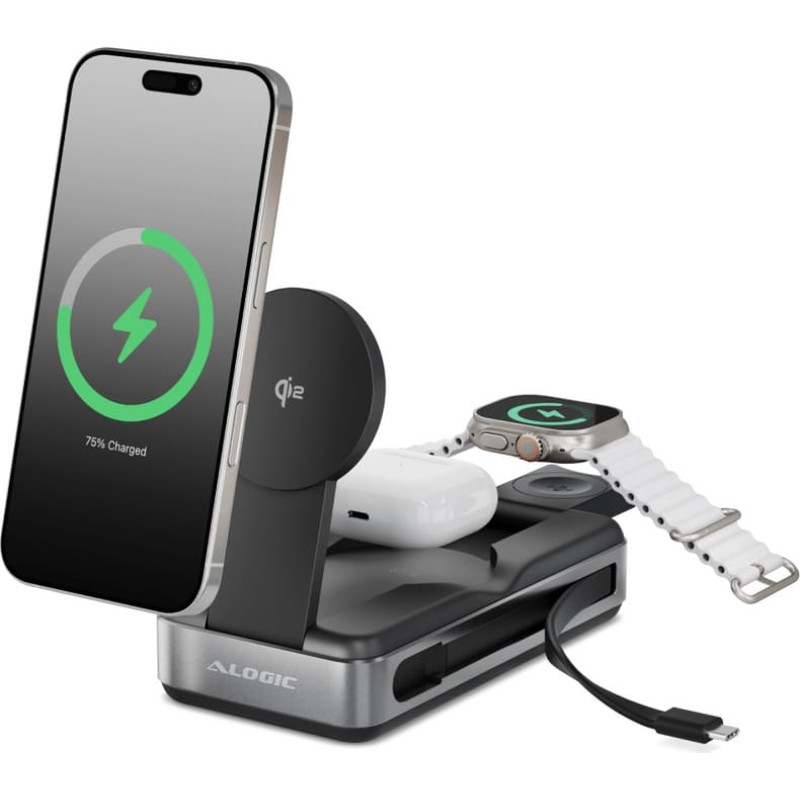 Alogic Roam 6-in-1 Powerbank 21.000 mAh with Qi2 + 100W USB-C