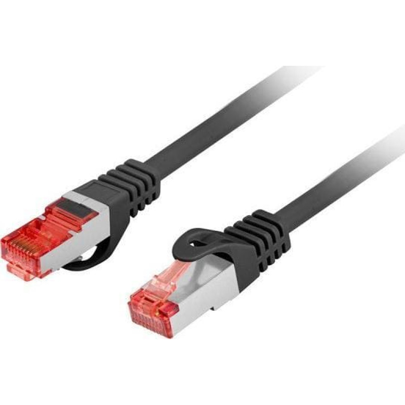 Lanberg PATCHCORD KAT.6 FTP LSZH CU 0.25M Black FLUKE PASSED LANBERG