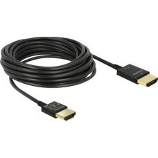 Delock Cable HDMI A male > HDMI A male High Speed 3D 4K Active Slim black, 3 meters
