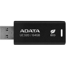 Adata MEMORY DRIVE FLASH USB3.2 64GB/BLACK UC320-64G-RBK/BK ADATA
