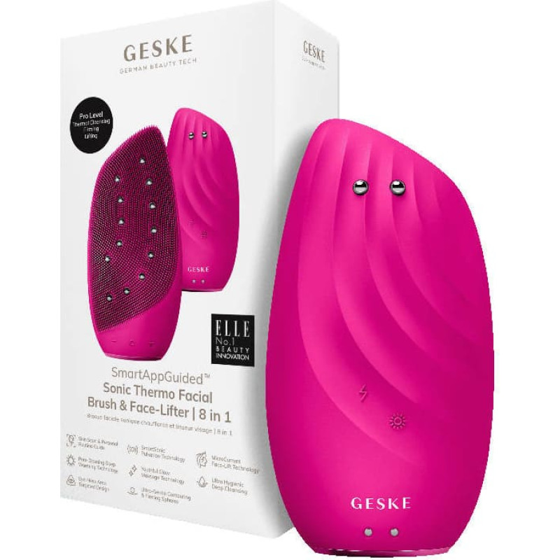 Geske Sonic Thermo Facial Brush & Face-Lifter 8in1 Geske with APP (magenta)