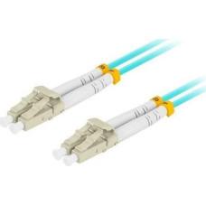Lanberg PATCHCORD LIGHT MM LC/UPC-LC/UPC DUPLEX 3.0MM OM3 50/125 LSH 3M AQUA LANBERG