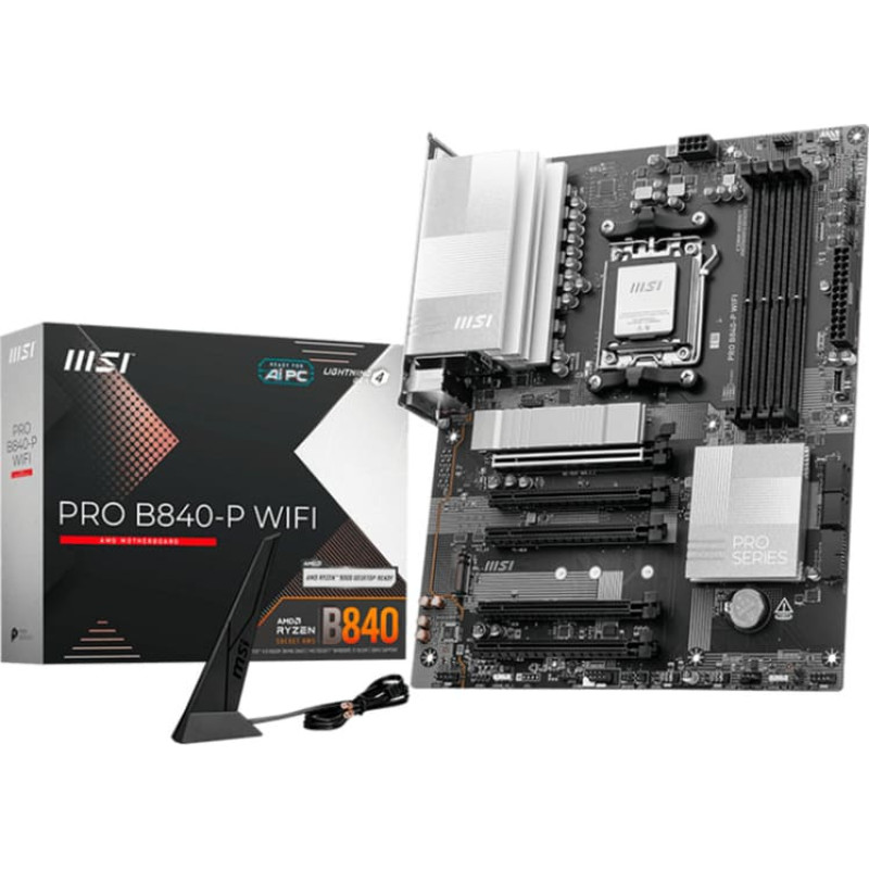 MSI PRO B840M-P WIFI6E - Socket AM5 - motherboard black/silver