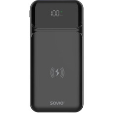 Savio BA-09 POWERBANK 10000 mAh, czarny, ładowanie indukcyjne
