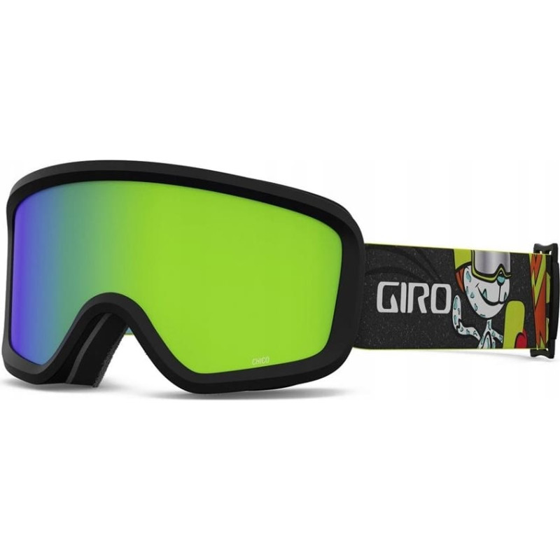 Giro Gogle zimowe juniorskie GIRO CHICO 2.0 BLACK ASHES (Szyba lustrzana kolorowa LODEN GREEN) (NEW 2023/2024)