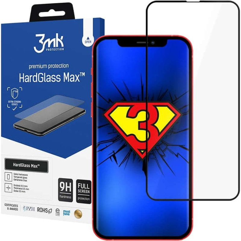 3MK Hardened glass 3mk HardGlass Max Finger Print for iPhone 13 Pro Max Black