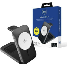 3MK Ładowarka indukcyjna 3MK MagRocket 3w1 15W Qi2 MPP czarny