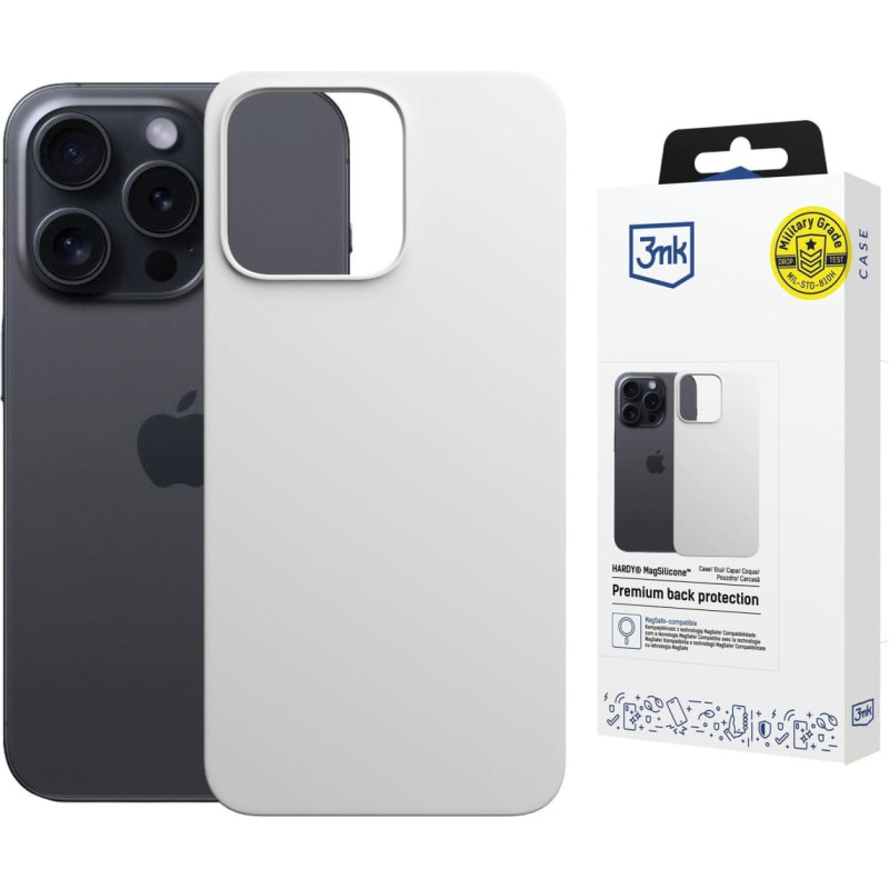 3MK Etui 3MK Hardy MagSilicone do Apple      iPhone 16 Pro Max biały
