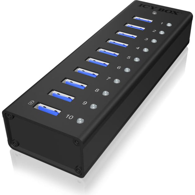 Raidsonic | 10 port USB 3.0 Hub | Icy Box IB-AC6110