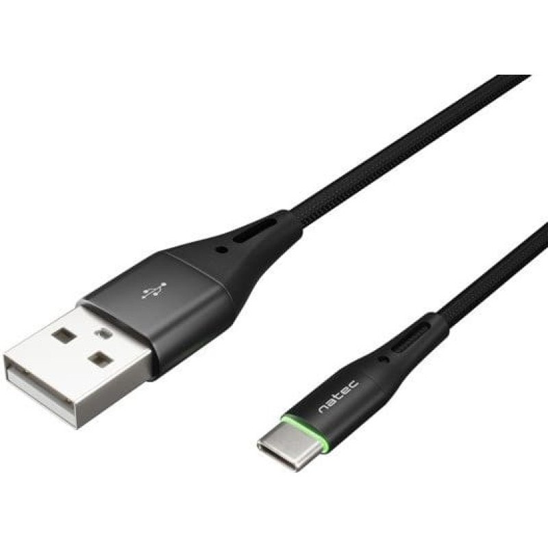 Natec USB cable Natec USB-A - USB-C 1 m Black (NKA-1957)