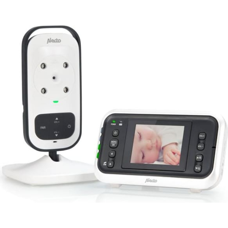 Alecto Babyphone mit Kamera und 2,4 Zoll Farbdisplay, wei&szlig;/anth