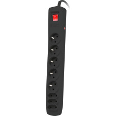 Natec Power strip Natec SP8 overvoltage 8 sockets 3 m black (NSP0511)