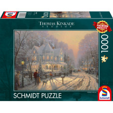 Schmidt Spiele Thomas Kinkade Studios: Festive Christmas Days, Puzzle 1000 pieces