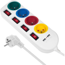 Maclean Power strip Maclean 4 sockets 1.5 m white (MCE229 W)