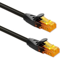 Qoltec Kabel Patchcord UTP | CAT6 | 2 x RJ-45 | High speed 1Gb/s | Pozłacane styki | 25m | czarny