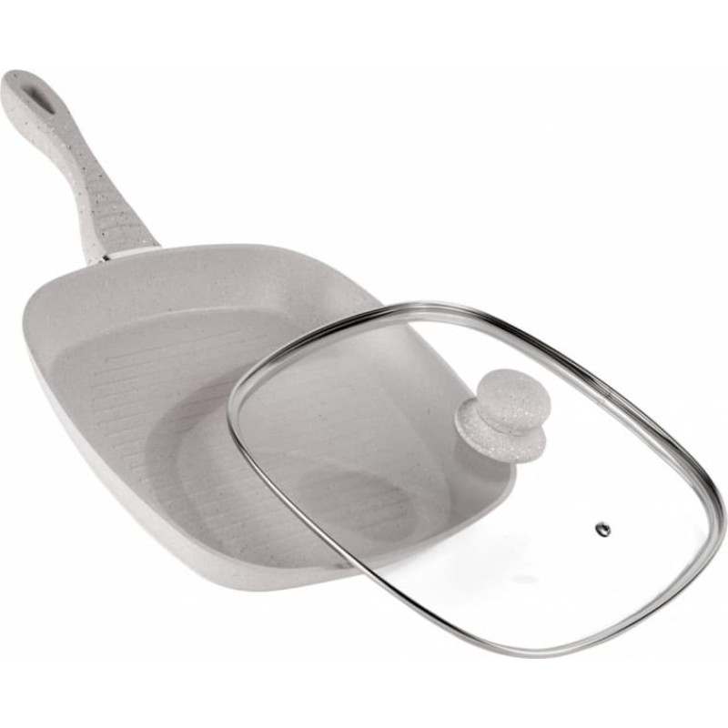 Grill pan with lid aluminum with nonstick coating 28x4cm HR-BET-GRILL28 HEINNER