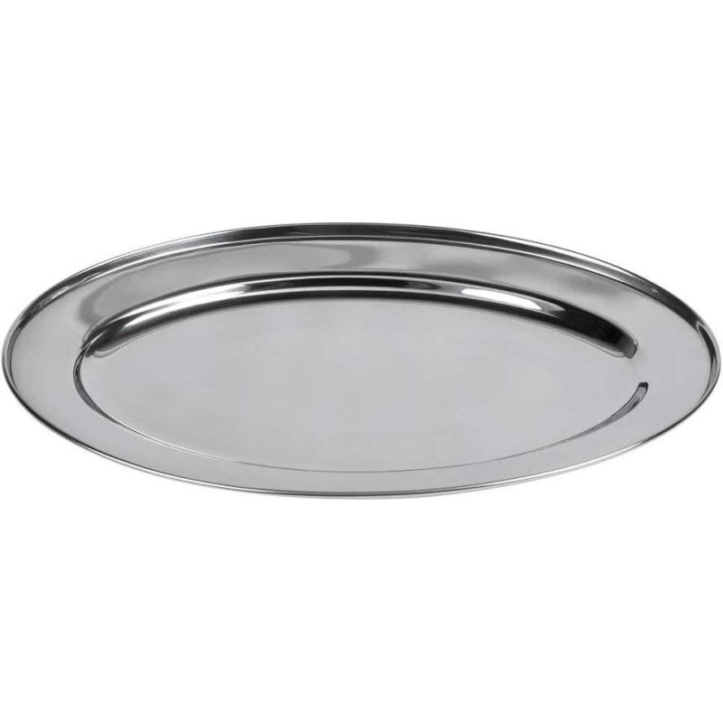 Stainless steel oval tray 55x38x2.5cm HR-SNS-55OV HEINNER