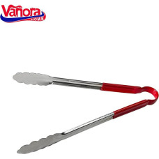 Serving tongs with silicone handle stainless steel 30cm VN-YMJ-CL30 VANORA