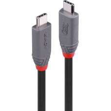 Lindy 36956 USB kabelis USB4 Gen 3x2 0,8 m USB C Melns