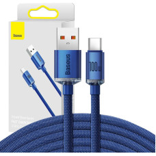 Baseus Crystal Shine cable USB to USB-C, 100W, 2m (blue)