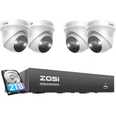 Zosi IP Camera ZOSI C225 4 pcs WiFi 5MP + NVR 8ch + 2TB HDD