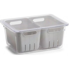 Zeller Pudełko do lod&oacute;wki, plastik, szara, 22,5x17,5x10 cm