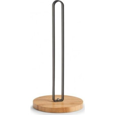 Zeller Stojak na papier kuchenny, bambus / metal, czarny, 15x31,5 cm