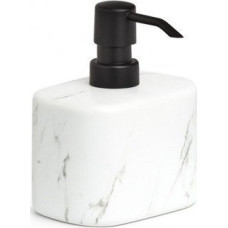 Zeller Dozownik mydła "marmur", ceramiczny, biały, 11x8,1x13,2 cm