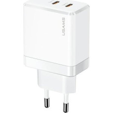 Usams Loader Usams USAMS 2xUSB-C T54 40W PD Fast Charge White/White (US-CC172)