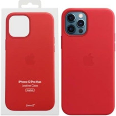 Apple Etui Apple MHKJ3ZE/A iPhone 12 Pro Max 6,7" czerwony/red Leather Case MageSafe