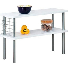 Kesper P&oacute;łka kuchenna na przyprawy i przybory, 2 poziomy, kolor biały, Kesper