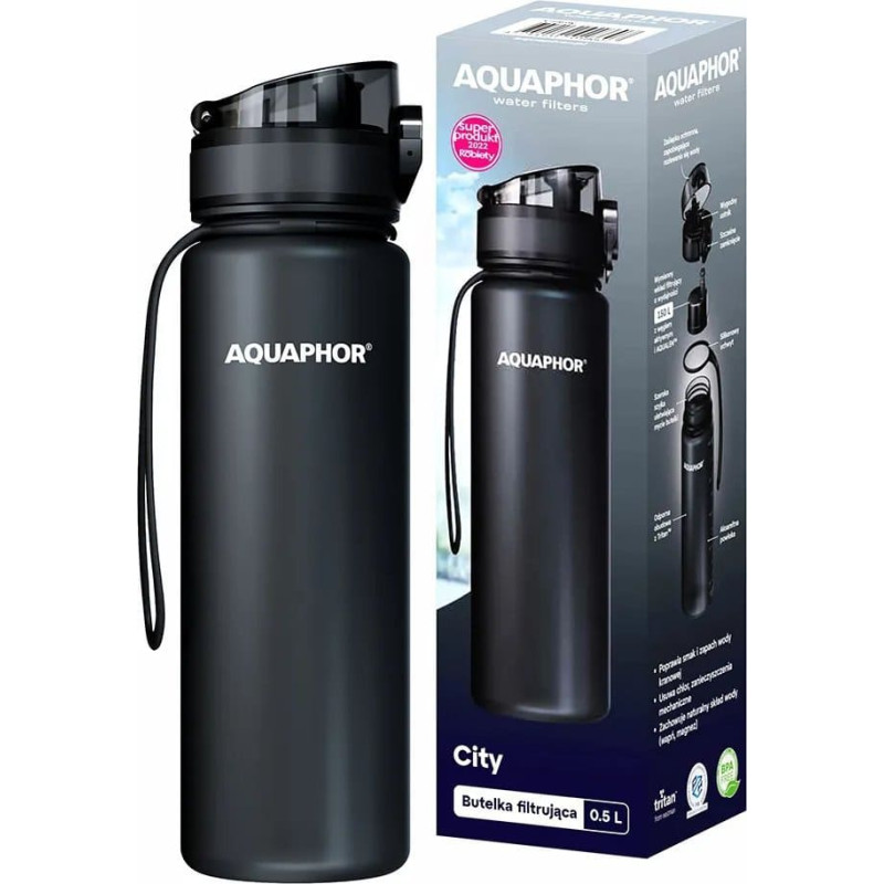 Aquaphor Butelka filtrująca City 500 ml czarna