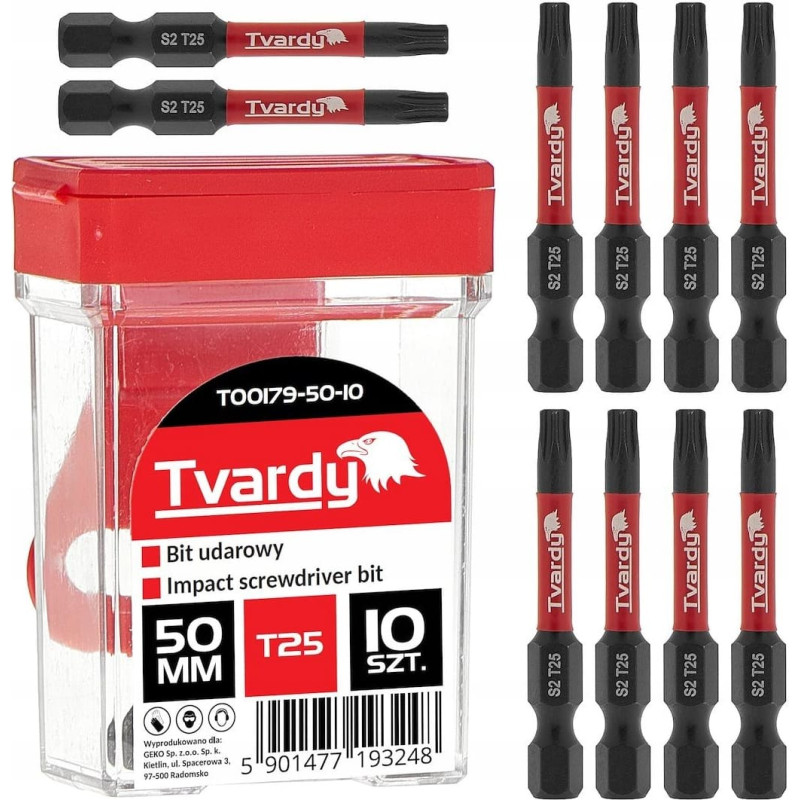 Tvardy Bity udarowe T25 50mm S2 &ndash; box (10/120)