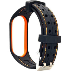 Beline Beline pasek Mi Band 3/4 Smart czarno-pomarańczowy black/orange