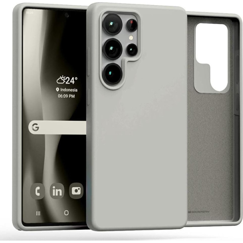 Mercury Goospery Etui Mercury Silicone do Samsung Galaxy S25 Ultra kamienny