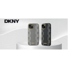Dkny DKNY DKHMP15MPCPVSLE iPhone 15 Plus 6.7" beżowy/beige hardcase Leather Checkered Mono Pattern MagSafe