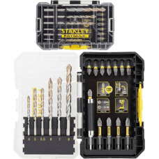 Stanley Zestaw 19 szt. końc&oacute;wek udarowych 1/4" + wiertła do muru STA88552-XJ
