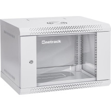 Netrack Szafa wisząca RACK 19" 6U, 400mm, Netrack ECO-Line, szara, drzwi przeszklone
