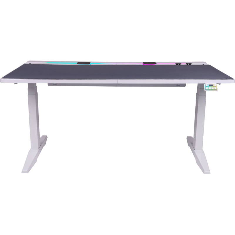 Thermaltake G700 RGB White Gaming Desk, gaming desk (white, RGB LED light bar 16.8 million colors)