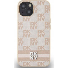 Dkny DKNY DKHCP15SPCPTSSP iPhone 15 / 14 / 13 6.1" r&oacute;żowy/pink hardcase Leather Checkered Mono Pattern & Printed Stripes