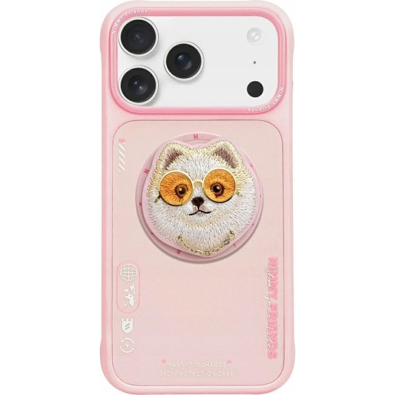 Nimmy Etui Nimmy Glasses Cool Dog MagSafe do iPhone 17 Pro Max r&oacute;żowy