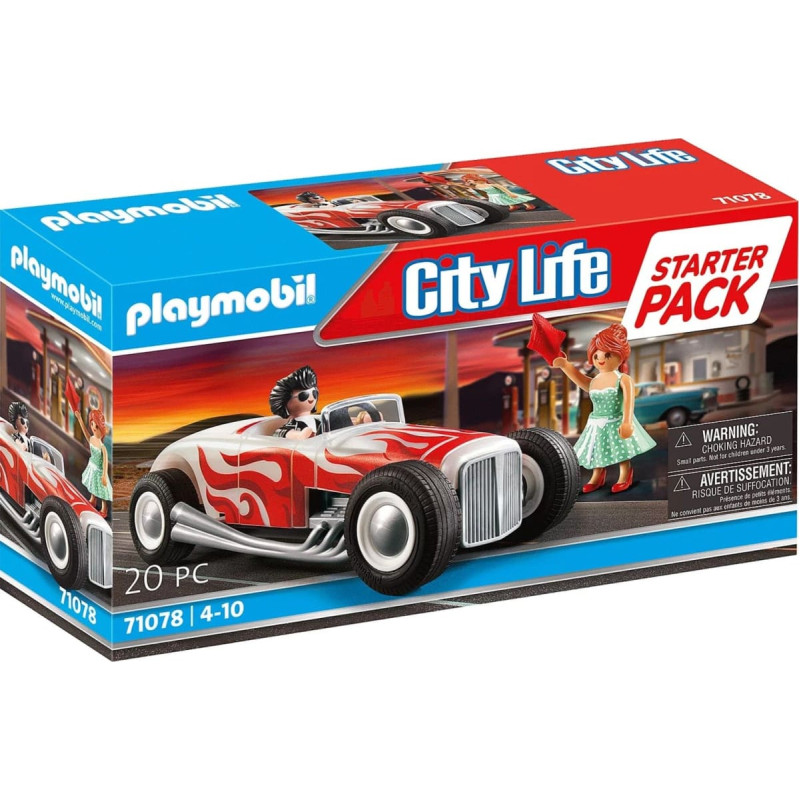 Playmobil 71078 City Life Starter Pack Hot Rod Construction Toy