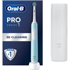 Oral-B Braun Oral-B Pro 1 Cross Action Caribbean Blue with travel case, electric toothbrush