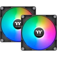 Thermaltake CT120 Reverse ARGB Sync PC Cooling Fan (Black, Pack of 2, without Controller, Reverse, 120 mm)