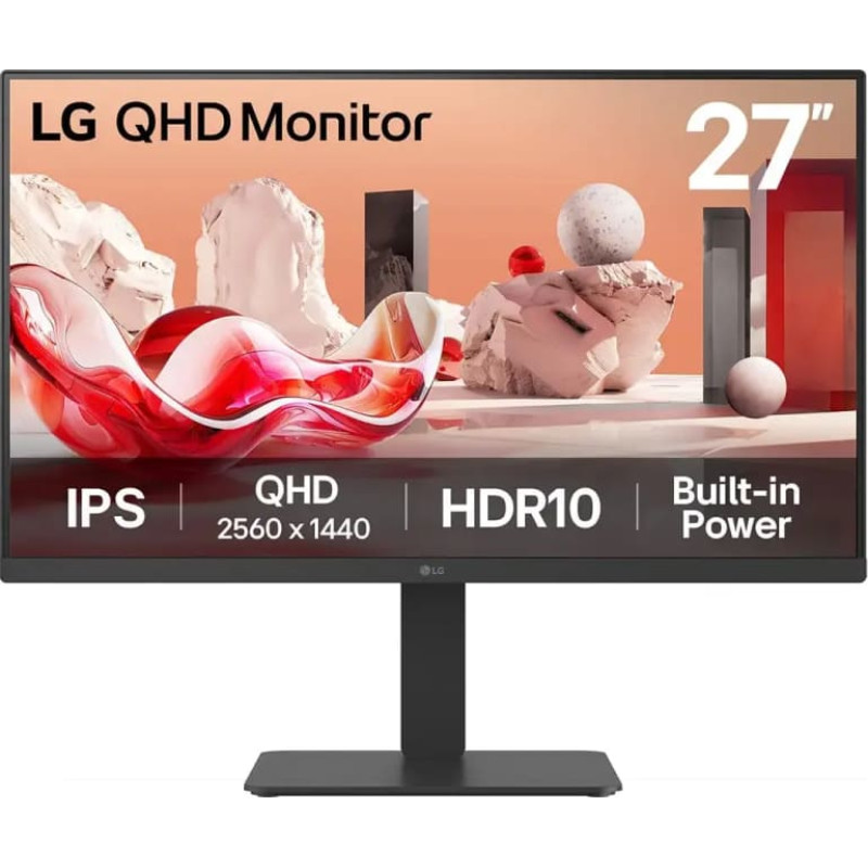 LG 27BA54QB-B, LED monitor - 27 -  black, QHD, IPS, HDMI, DP, USB hub