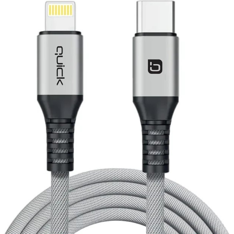 Quick Kabel USB Quick USB-C - Lightning 1.5 m Szary (4752168141236)