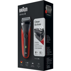 Braun | Series 3 Shaver | 300s | NiMH | Red